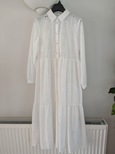 Zara white long dress - zara, small