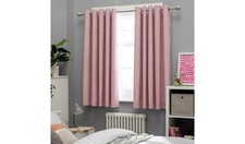 Argos Home Kids Blackout Eyelet Curtains 2-Panels 168x229 cm Pink - Stitch Issue