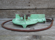 Vintage Original Cast Iron Enamel Camping Single Gas Ring Burner Stove Outdoor