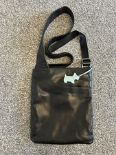 Radley Black Leather Pocket Crossbody Messenger Shoulder Bag