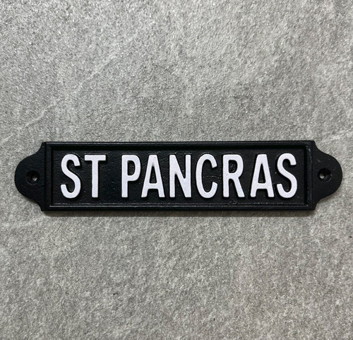 Pancras sign railway - st,
