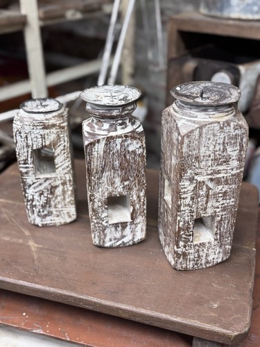 Three rustic wooden - rustic,
