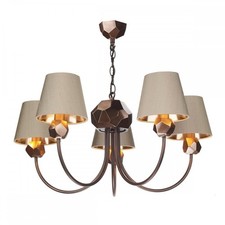 David Hunt Shard 5 Light Chandelier Pendant Light Copper
