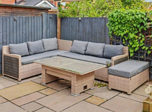 Beige rattan wicker - beige, 8