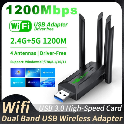 1200mbps usb wifi adapter dual - 1200mbps,