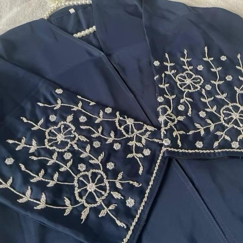 Women navy blue rose - rose, abaya