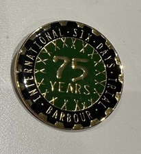 Genuine Barbour International Six Day Trial 75 Year Pin Badge. NEW