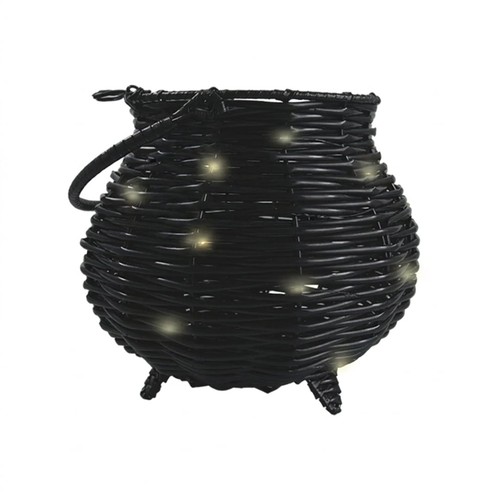 Light black woven cauldron - woven,