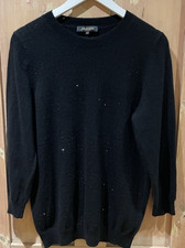 Jaeger XL Black Eve Jumper (26/07) 30% cashmere 70% wool