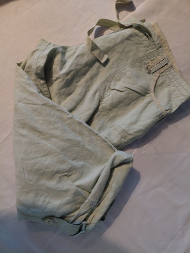 Trousers linen cotton cropped - linen,