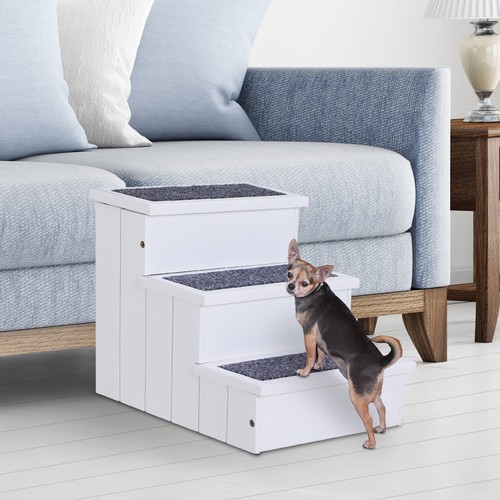 Pawhut step wooden dog steps - step,
