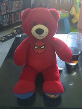 Build a Bear Workshop Red Spiderman Plush Bear Great Condition