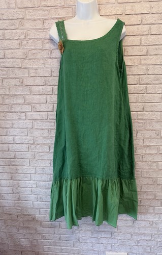Italian 100 linen green - 100%,