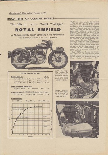 Royal enfield 346 ohv clipper - ohv,