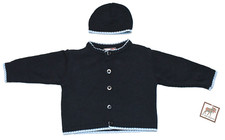 Plaid Moose by Globaltex Unisex Baby Infant 2-Piece Sweater & Beanie 12 Months 