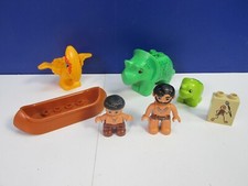GENUINE lego DUPLO dino dinosaur CAVEMAN FIGURE BUNDLE LOT prehistoric