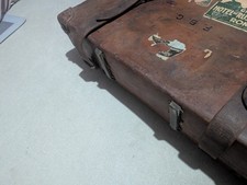 Vintage Brown Leather Suitcase