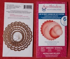 Spellbinders Nestabilities Classic Scalloped Circles Large Set Of 6  Dies S4-124