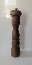 Vintage Antique "Freres Lion" Peugeot France Wooden Salt & Pepper Mill 13x3"