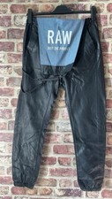 G-STAR -Bronson BF Overall Dungarees - Faux Leather Black  - Size S
