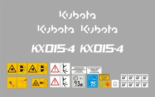 Kubota kx015 digger - digger, decal