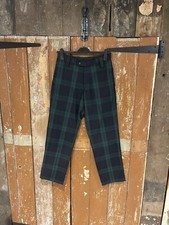 Murray Golf Trousers Green Mix Tartan Pockets Zip Belt Loops Men's W30.5 L31
