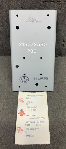Tornado aircraft back plate - back,