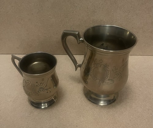 Vintage brass tankards set - vintage, 2