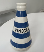 Vintage  Staffordshire Chef Ware Blue & White Vinegar Bottle  No lid