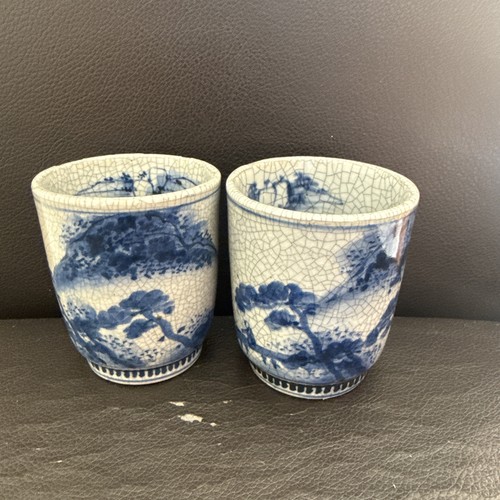 Pair antique nanking crackle - pair,