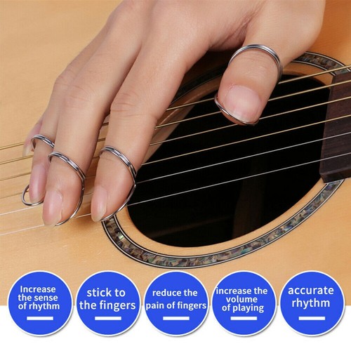 4pcs finger guitar metal picks - finger,