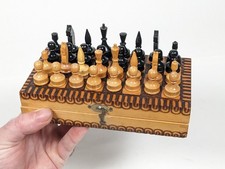 Vintage Handmade Travel Chess