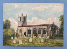 Ditmas Signed Original Antique Watercolour Painting, English Church (Yorkshire)