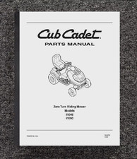 1046 1050 ZERO TURN RIDING MOWER SERVICE PARTS MANUAL FITS CUB CADET i1046 i1050