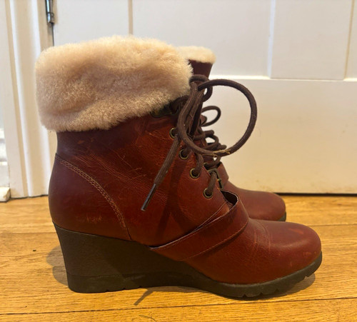 Ugg leather lace ankle boot - ugg,