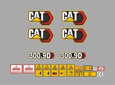 Cat 300.9D Mini Digger Decal Kit