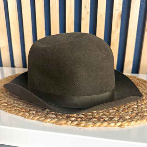 Men black felt bowler hat - black,