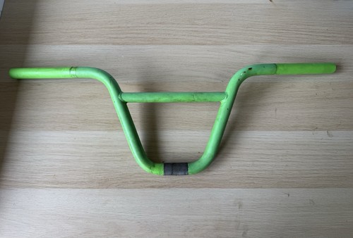 Green bmx bike handle bars - bike,