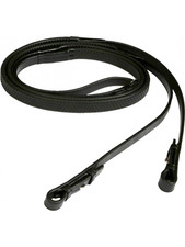 Jeffries Wembley Rubber Grip Reins – Nylon Lined - 5/8" x 54" Black