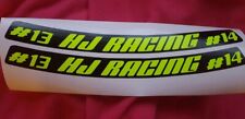 HELMET VISOR STICKER DECAL STRIPS SPONSOR RACING CUSTOM ANY 3 CLRS 300MM X2 FLUO