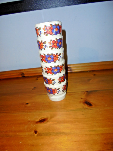 Set melamine 1960 s cream - set,
