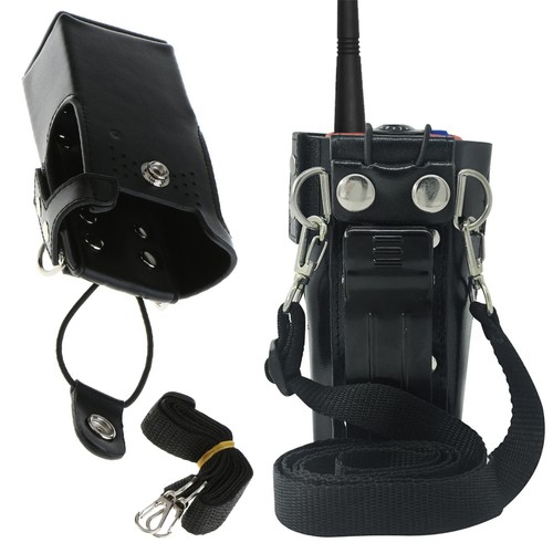 Leather portable radio case - portable,