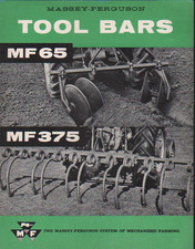 1959 Massey-Ferguson MF65 and MF375 Tool Bars Brochure Leaflet