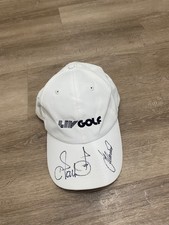 Ian Poulter, Lee Westwood & Richard Bland autographed LIV Golf cap
