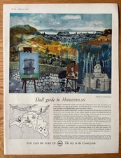 Leonard Rosoman SHELL GUIDE TO MIDLOTHIAN ADVERT Great Bardfield Artist 1960