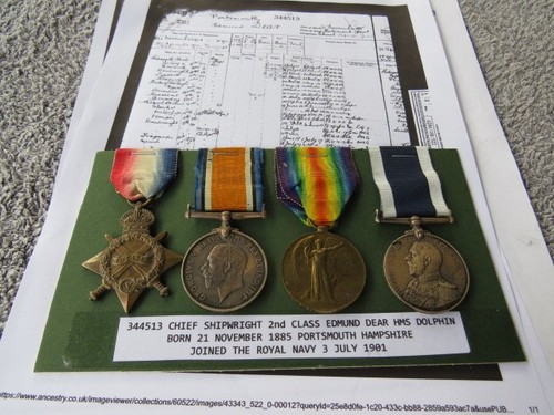 Ww1 trio gc medal - &, rn