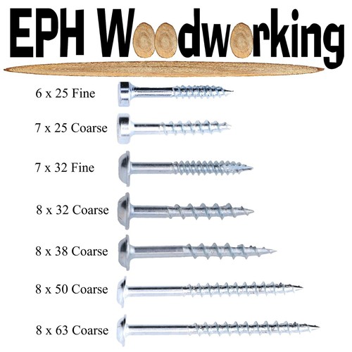 Eph mixed pocket hole screws - eph,