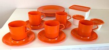 Vintage Orange Melamine Set