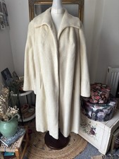 VINTAGE CREAM 1950s LONG FAUX