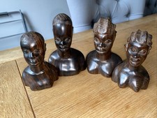 4X small hand Carved African